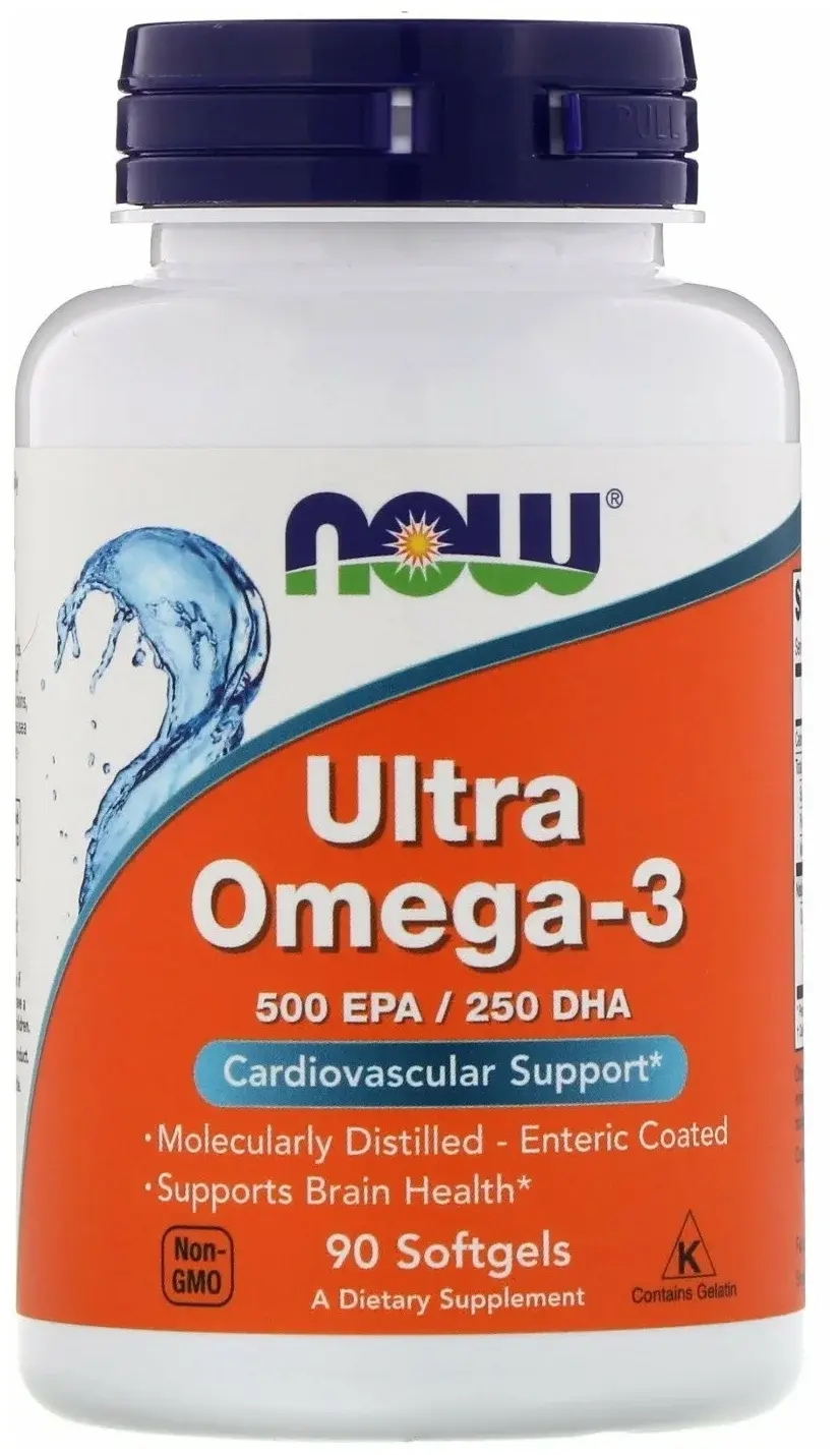 Витамины NOW Омега-3 Защита сердечно-сосудистой системы, 500DHA/250EPA, 90 шт в Нижнем Новгороде