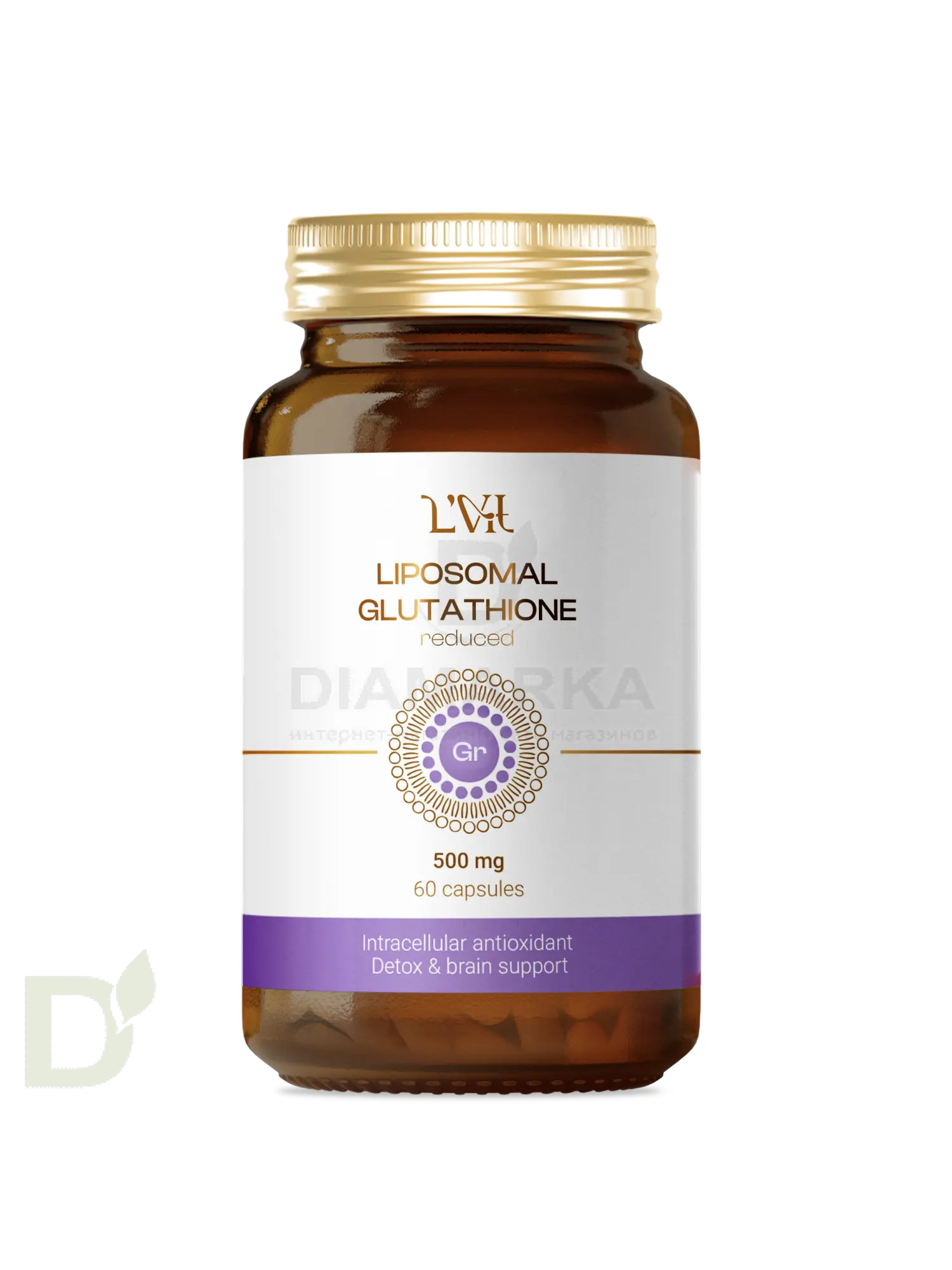 Витамины L'Vit Liposomal Glutathione/Глутатион, 200 мг в 1 капсуле, 60 капс в Нижнем Новгороде