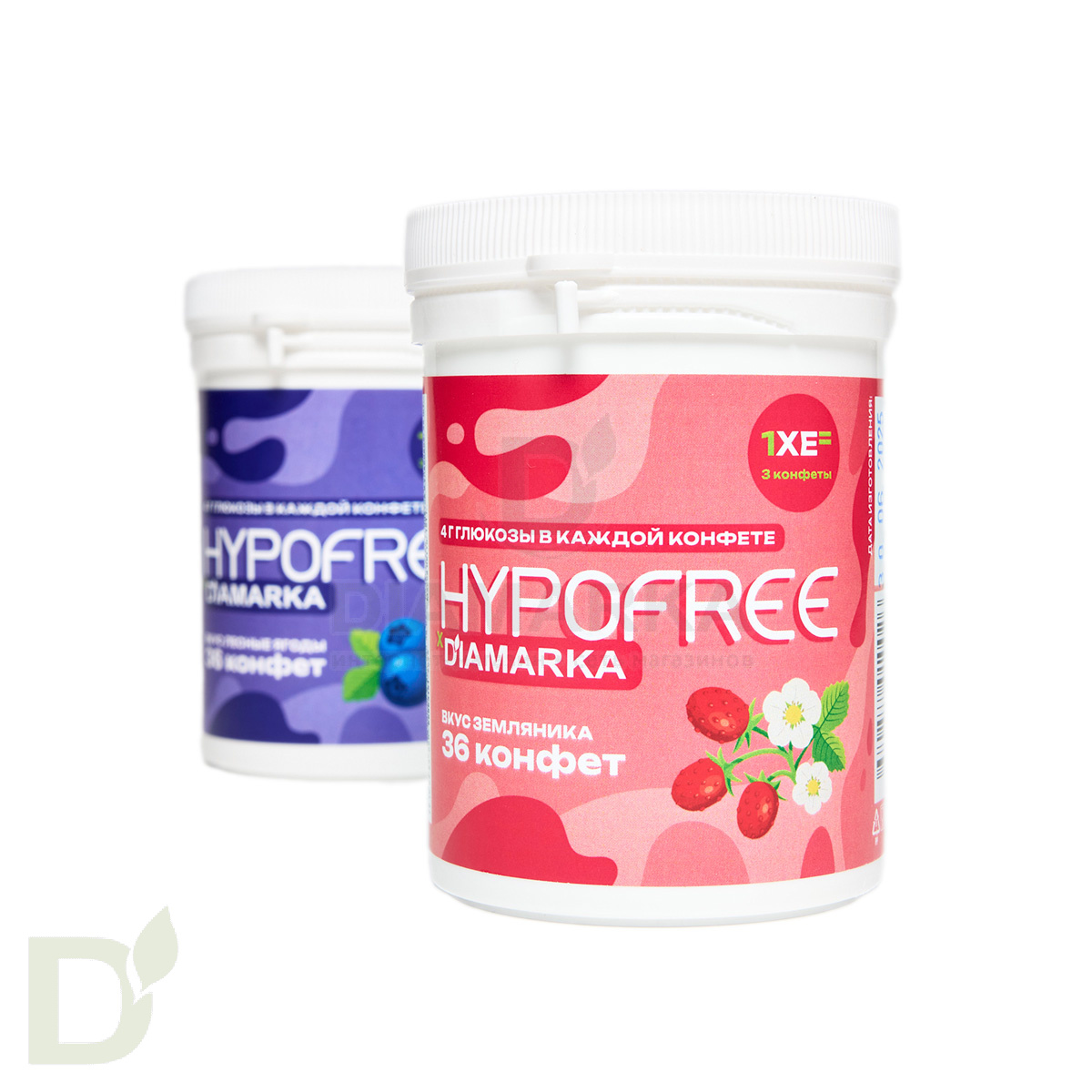 Конфеты DiaMarka HYPOFREE в банке Земляника, 36шт по 0,4ХЕ Конфеты DiaMarka HYPOFREE в банке Земляника, 36шт по 0,4ХЕ