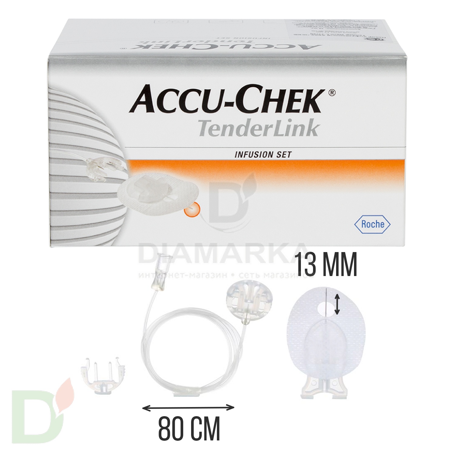 Акку-Чек ТендерЛинк 13/80, инфузионный набор, 1 шт. в Нижнем Новгороде