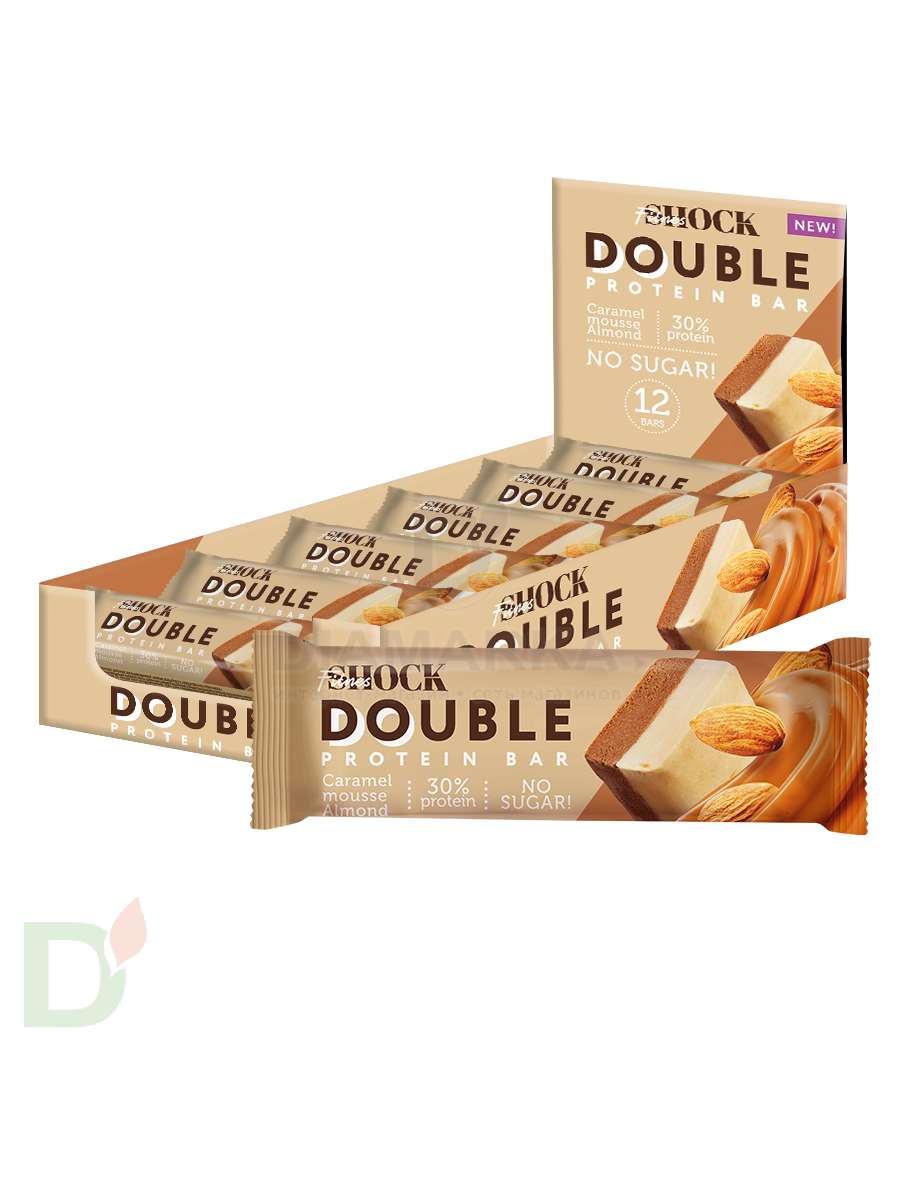 Батончик протеиновый FitnesShock Карамельный мусс с миндалем 40гр. в Нижнем Новгороде