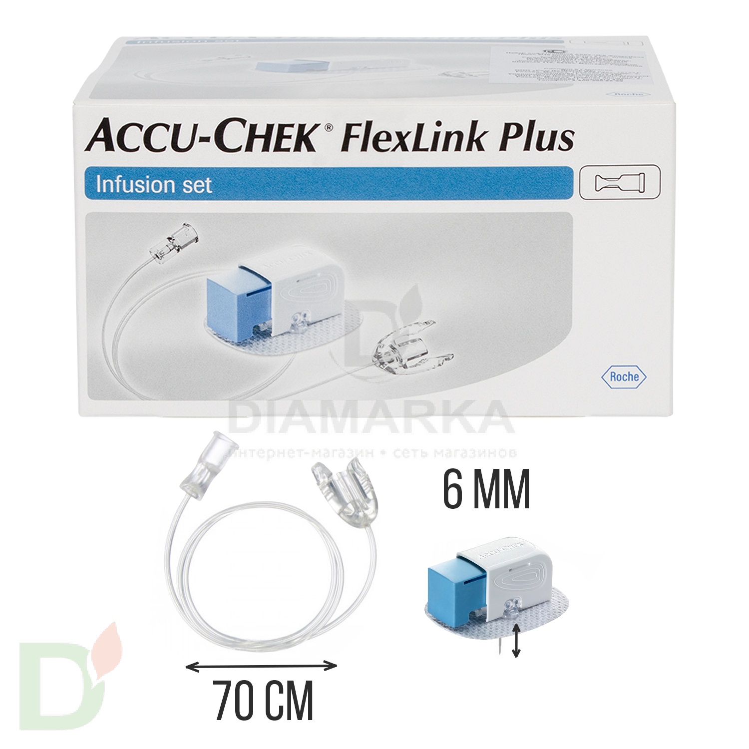 Акку-Чек ФлексЛинк Плюс 6/70, инфузионный набор, 1 шт. в Нижнем Новгороде