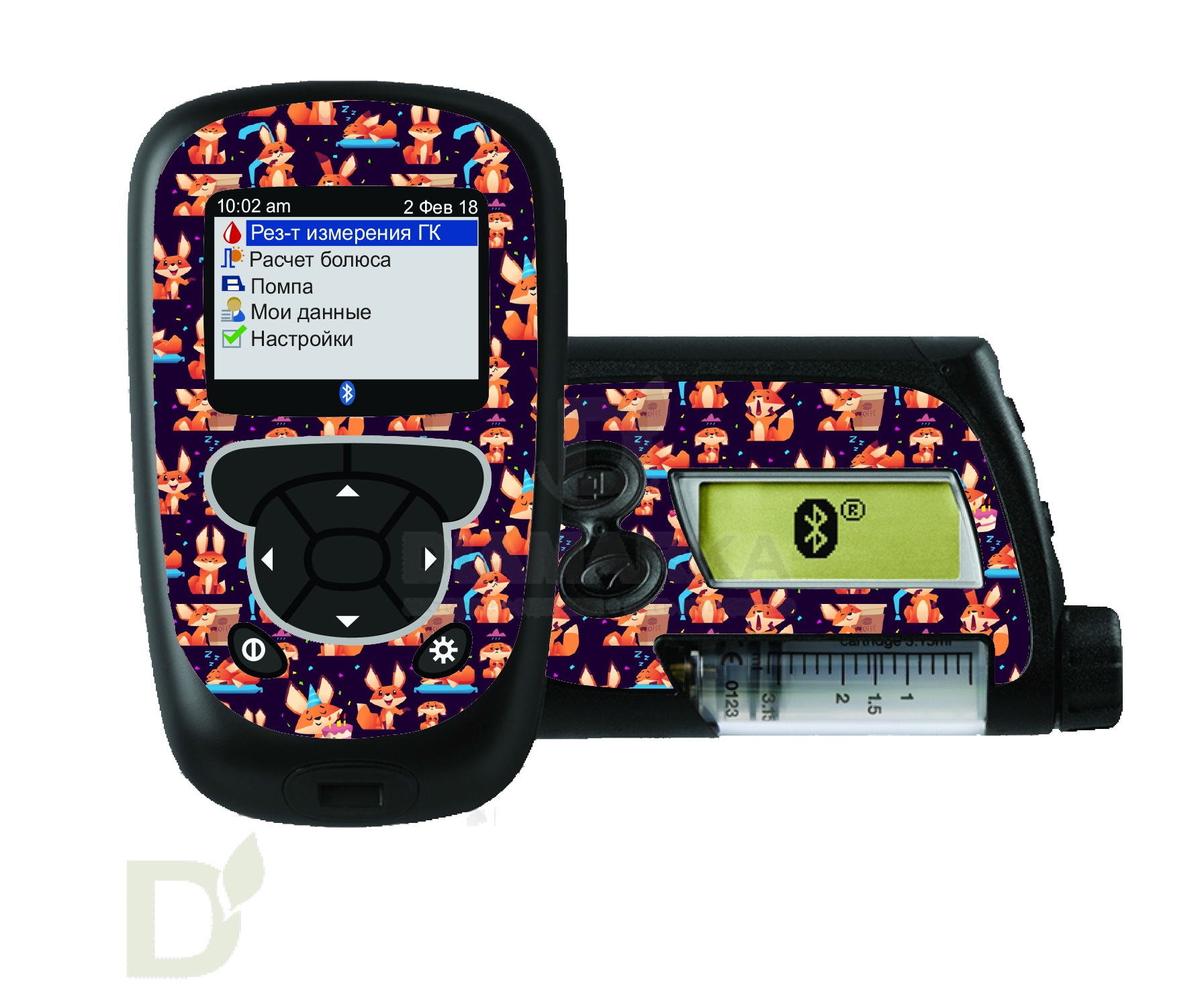 Наклейка на помпу и глюкопульт Акку-Чек