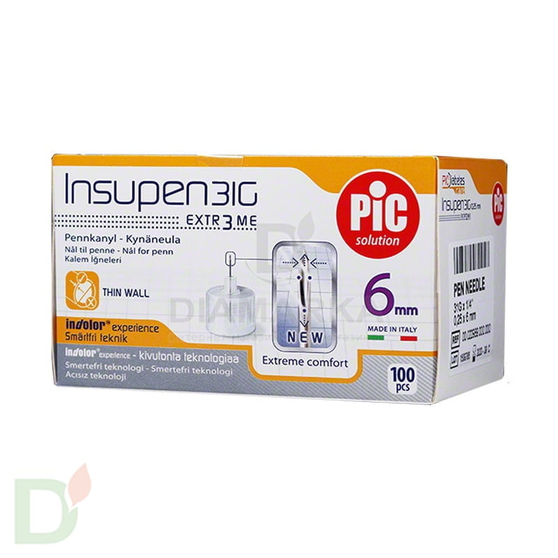 Иглы INSUPEN 31G, длина 6 мм, 100 штук, для шприц  ручек