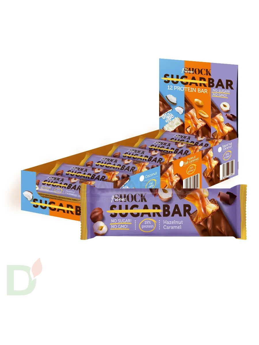 Батончик протеиновый FitnesShock Шоколадная карамель-фундук 50гр. в Нижнем Новгороде