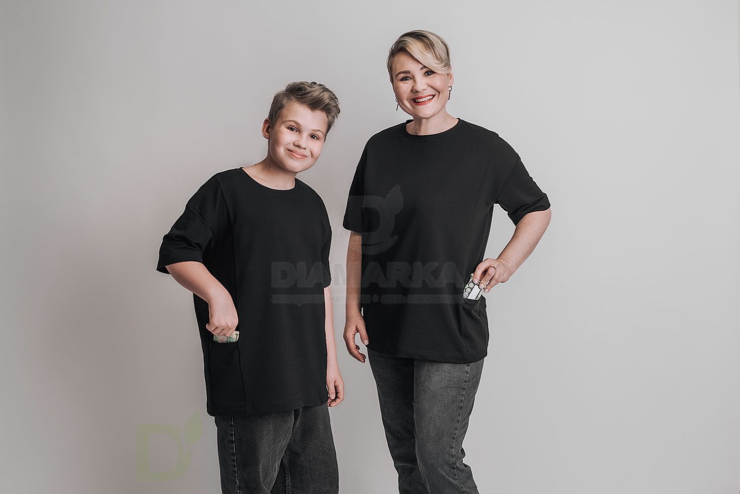 Футболка Pocket Stories для инсулиновой помпы Чёрная с 2мя карманами