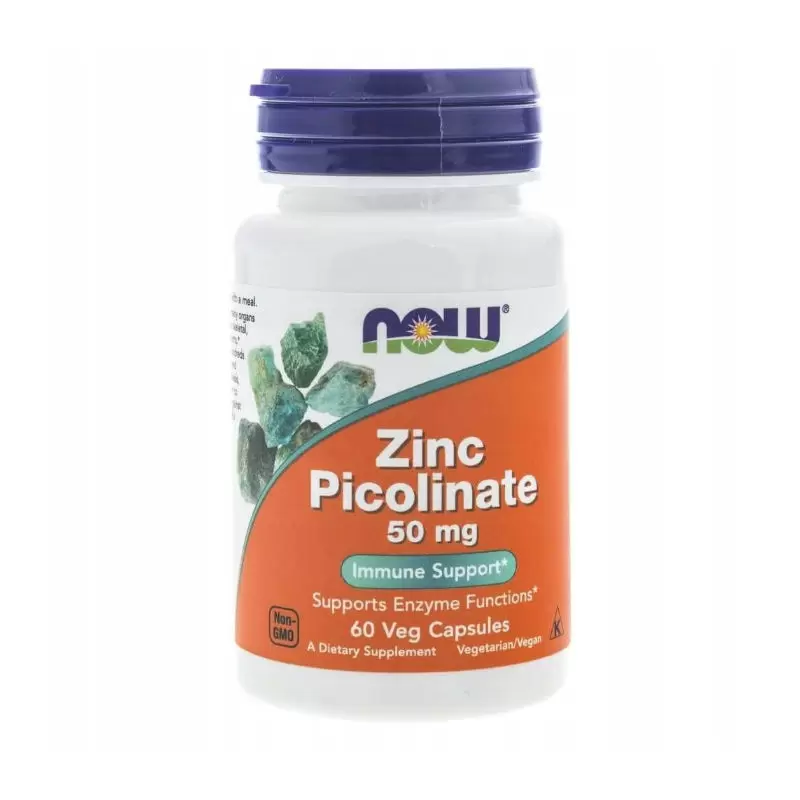 Витамины NOW Цинк пиколинат для здоровья всего организма, 50 мг, 60 шт в Нижнем Новгороде