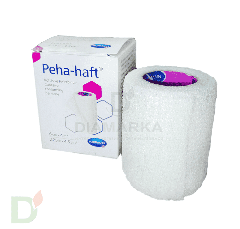 Бинт самофиксирующийся Пеха-хафт (Peha-haft), 6см х 4 м, Белый в Нижнем Новгороде