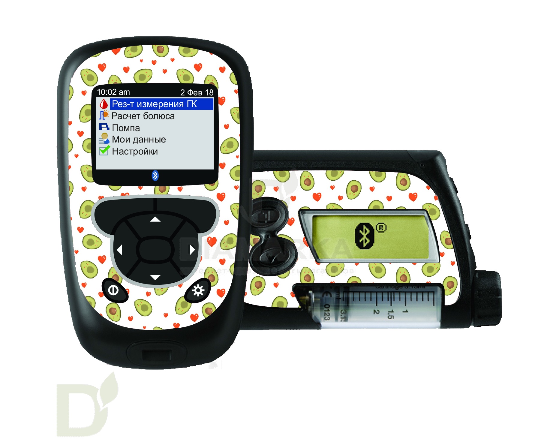 Наклейка на помпу и глюкопульт Акку-Чек