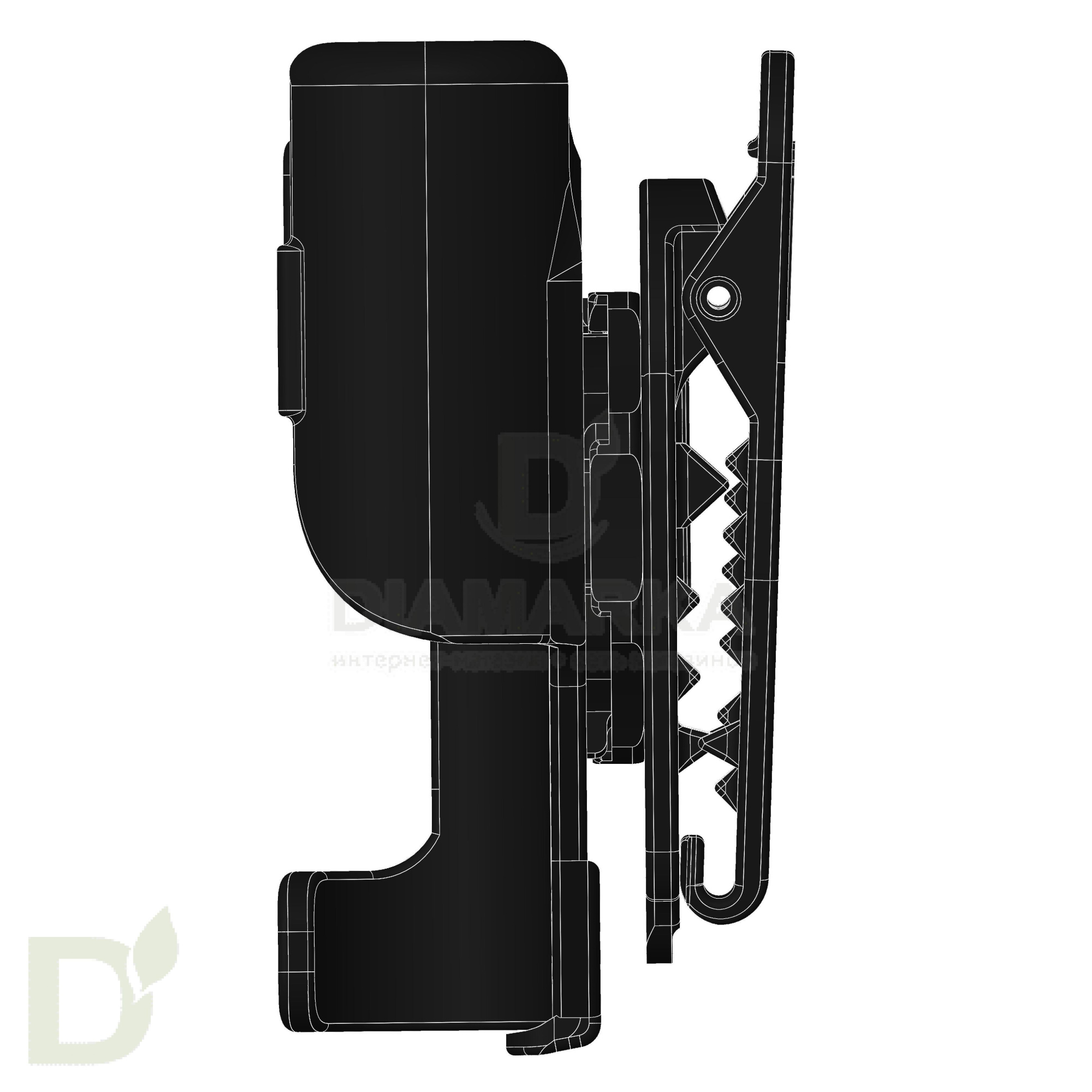 Клипса поворотная пластиковая для помп Акку-Чек, Черная