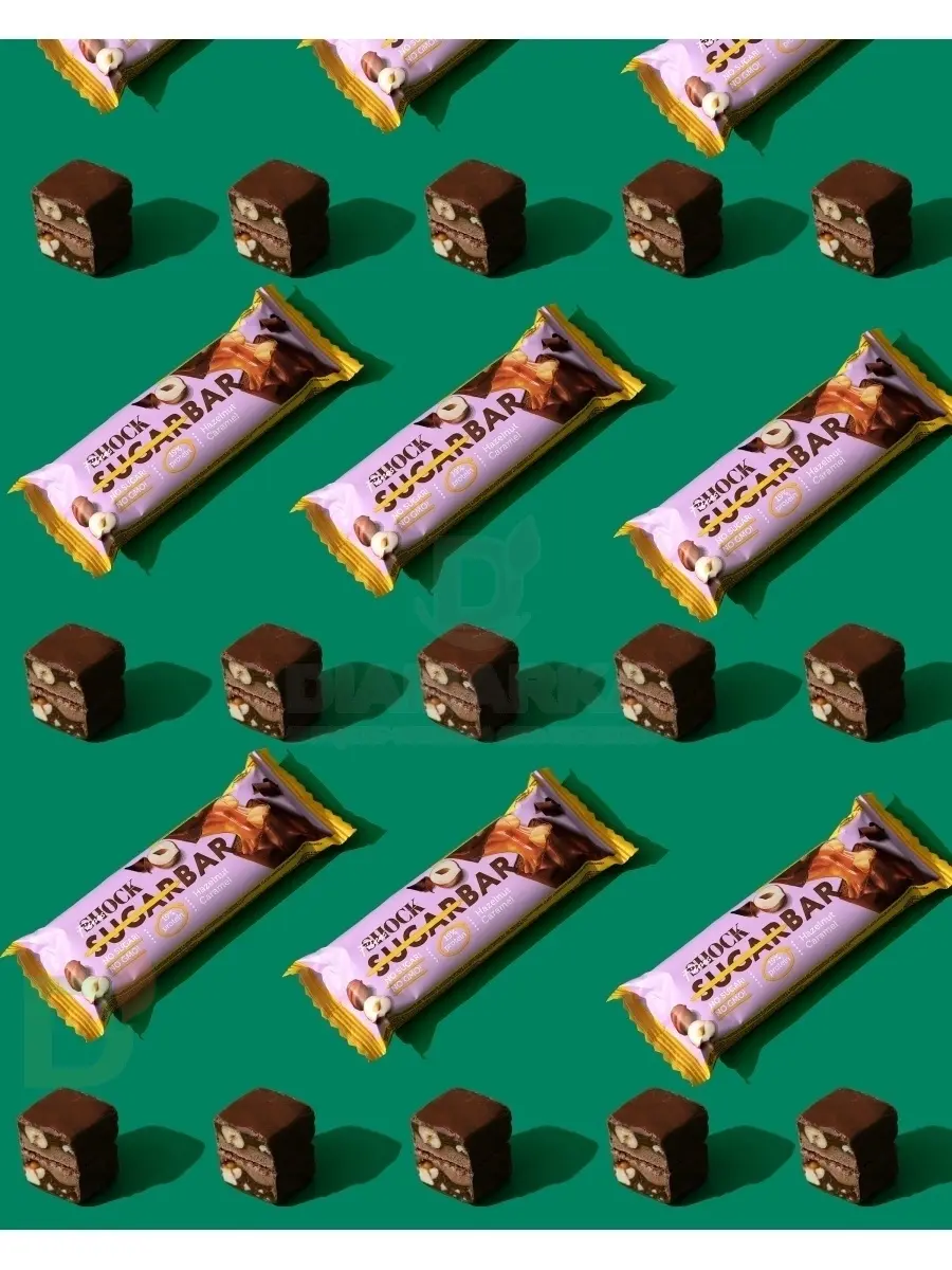 Батончик протеиновый FitnesShock Шоколадная карамель-фундук 50гр. в Нижнем Новгороде