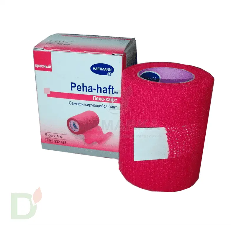 Бинт самофиксирующийся Пеха-хафт (Peha-haft), 6см х 4 м, Красный в Нижнем Новгороде