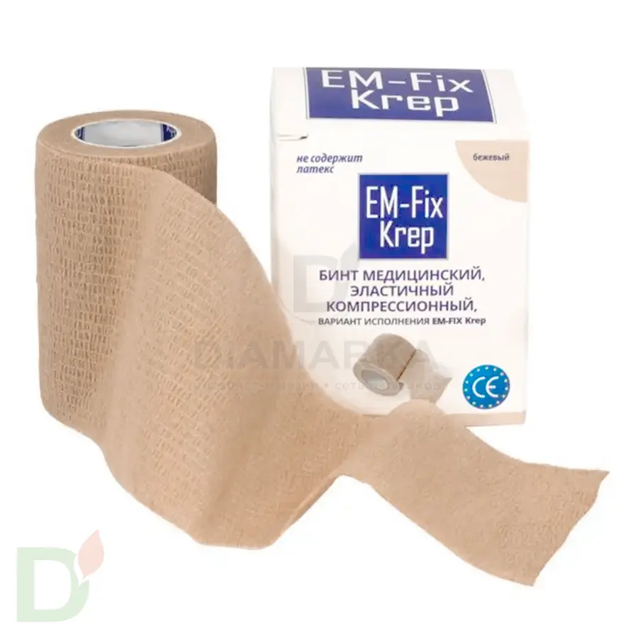 Бинт эластичный когезивный EM-Fix krep бежевый, 7,5 см х 4,5 м в Нижнем Новгороде