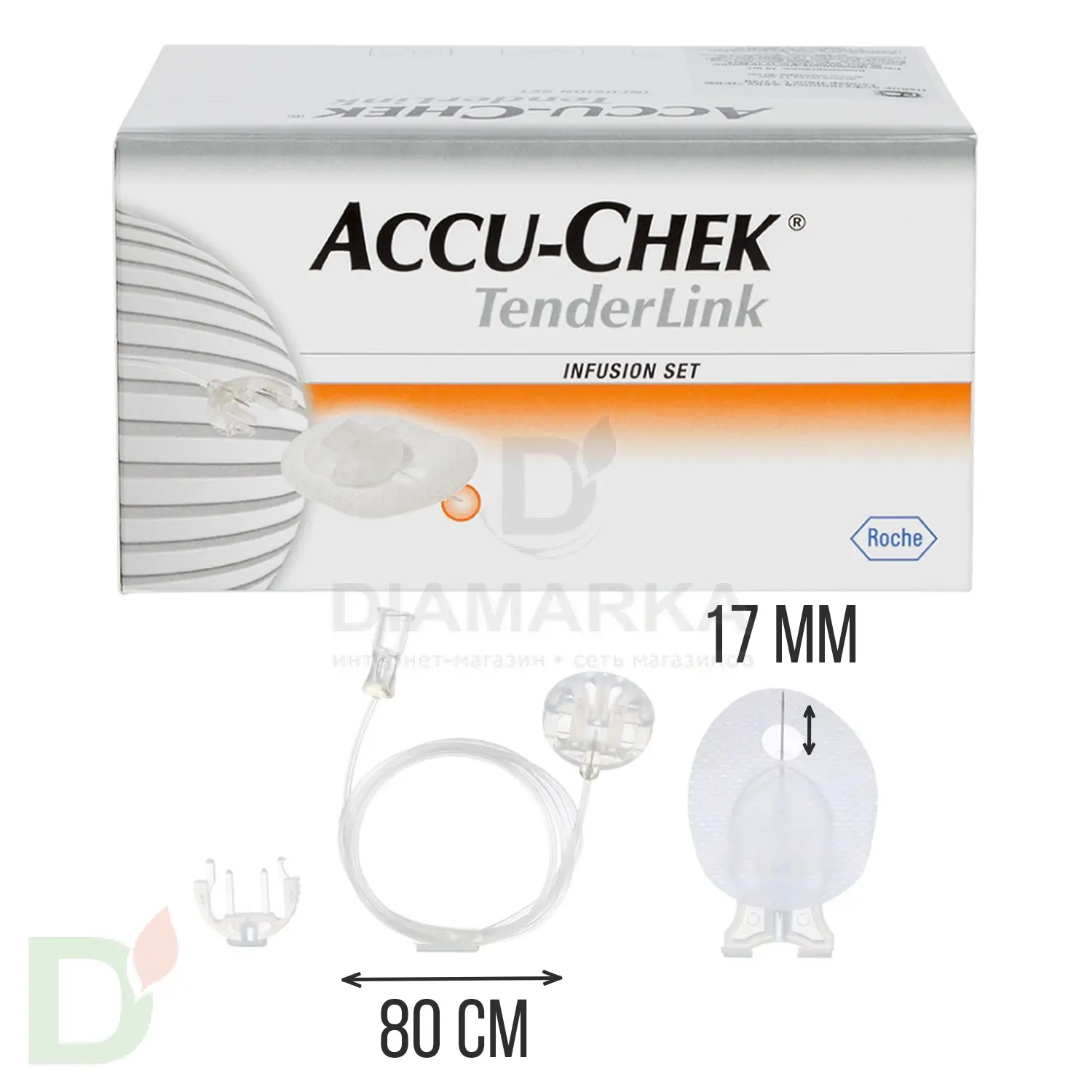 Акку-Чек ТендерЛинк 17/80, инфузионный набор, 1 шт. в Нижнем Новгороде