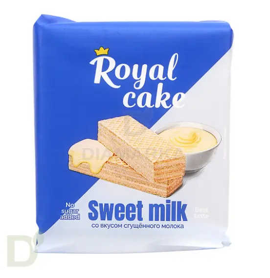 Вафли Royal cake со вкусом «СГУЩЕНОЕ МОЛОКО» без сахара, 120 г в Нижнем Новгороде